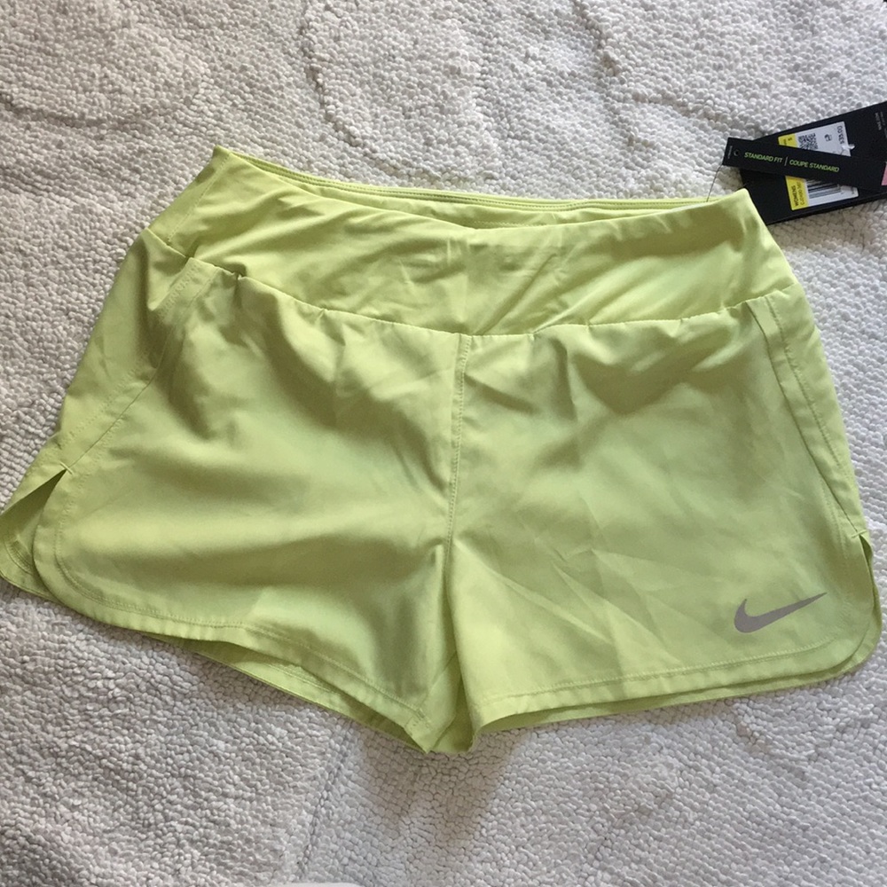 NWT pastel lime Nike running shorts!